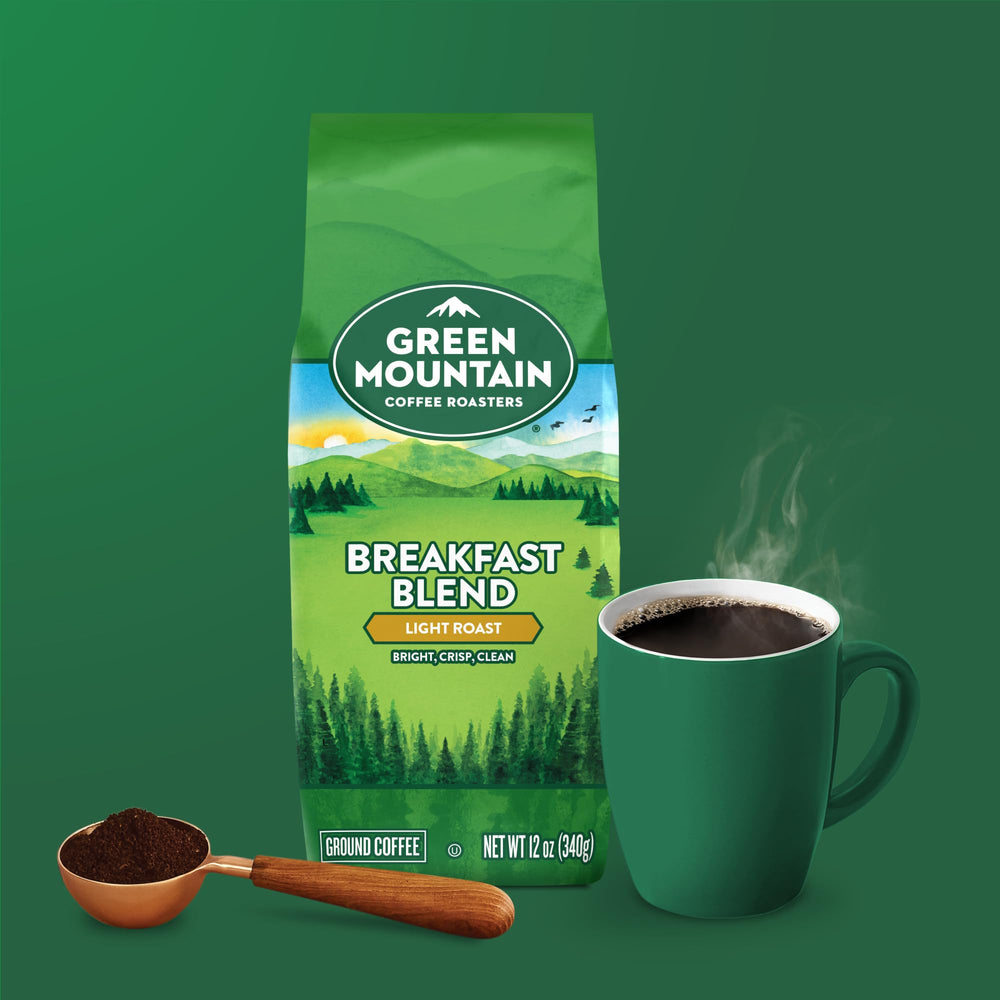 Brew station with Green Mountain Breakfast Blend for a clean, balanced cup.