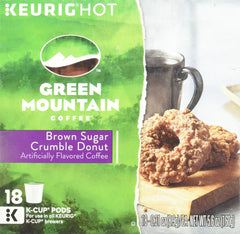 Brewing Green Mountain Brown Sugar Crumble Donut K-Cups for a comforting, sweet cup.