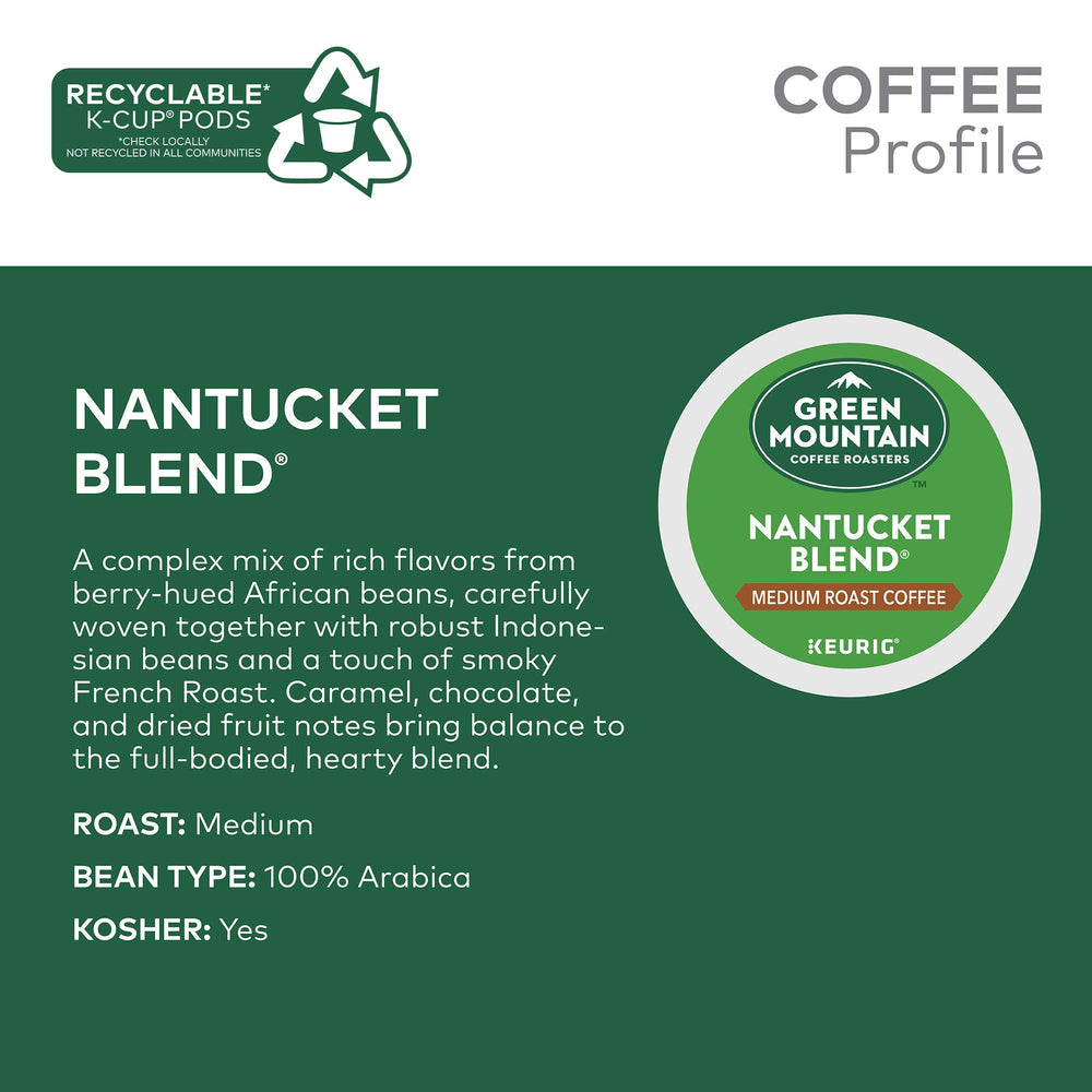 Close-up of Nantucket Blend beans and rich roast hues.