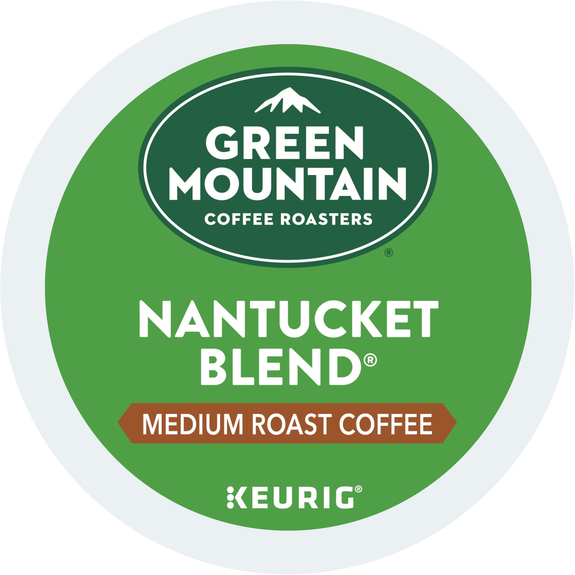 Boxed Nantucket Blend packaging highlights Fair Trade and Arabica coffee.