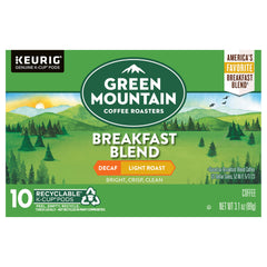 Green Mountain Coffee Roasters Breakfast Blend Decaf, brewed cup, ideal for a relaxing afternoon