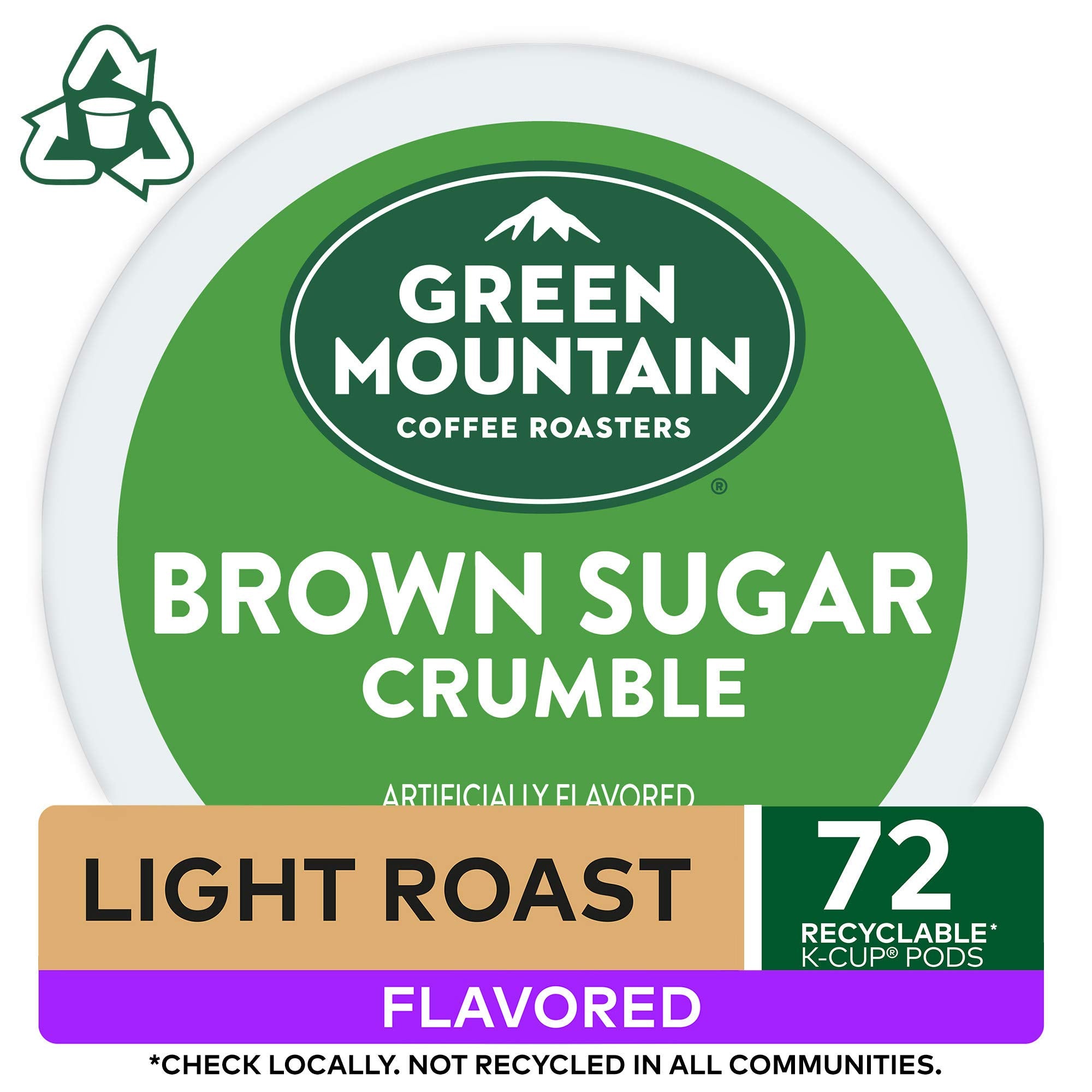 Green Mountain Brown Sugar Crumble cup pouring with donut-like warmth