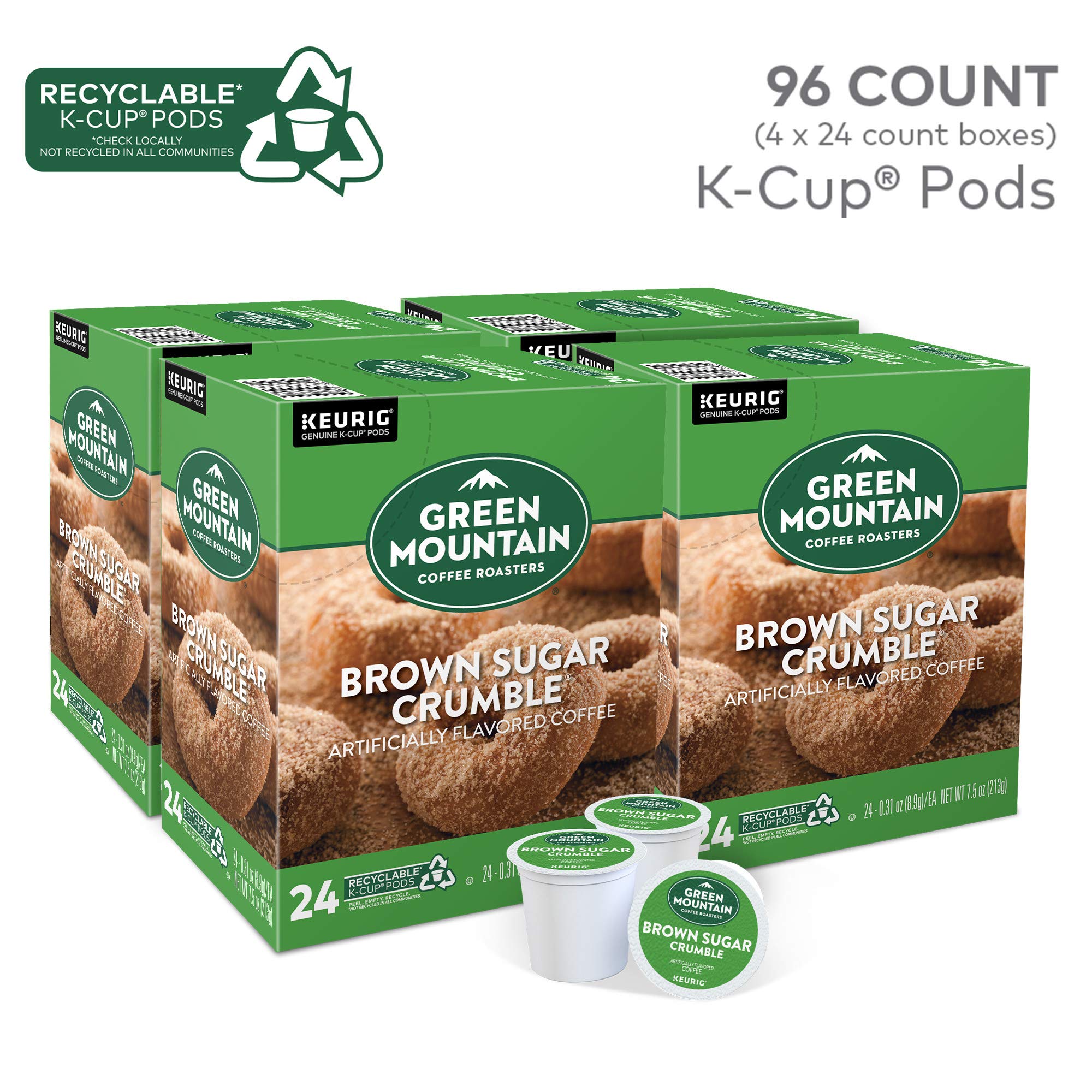 Green Mountain Coffee Roasters Brown Sugar Crumble K-Cup pod ready for quick mornings.