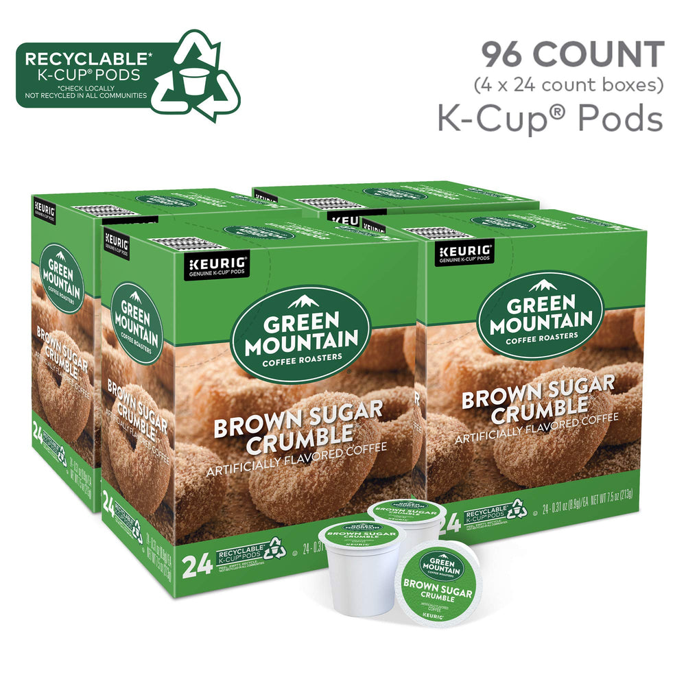 Green Mountain Coffee Roasters Brown Sugar Crumble K-Cup pod ready for quick mornings.