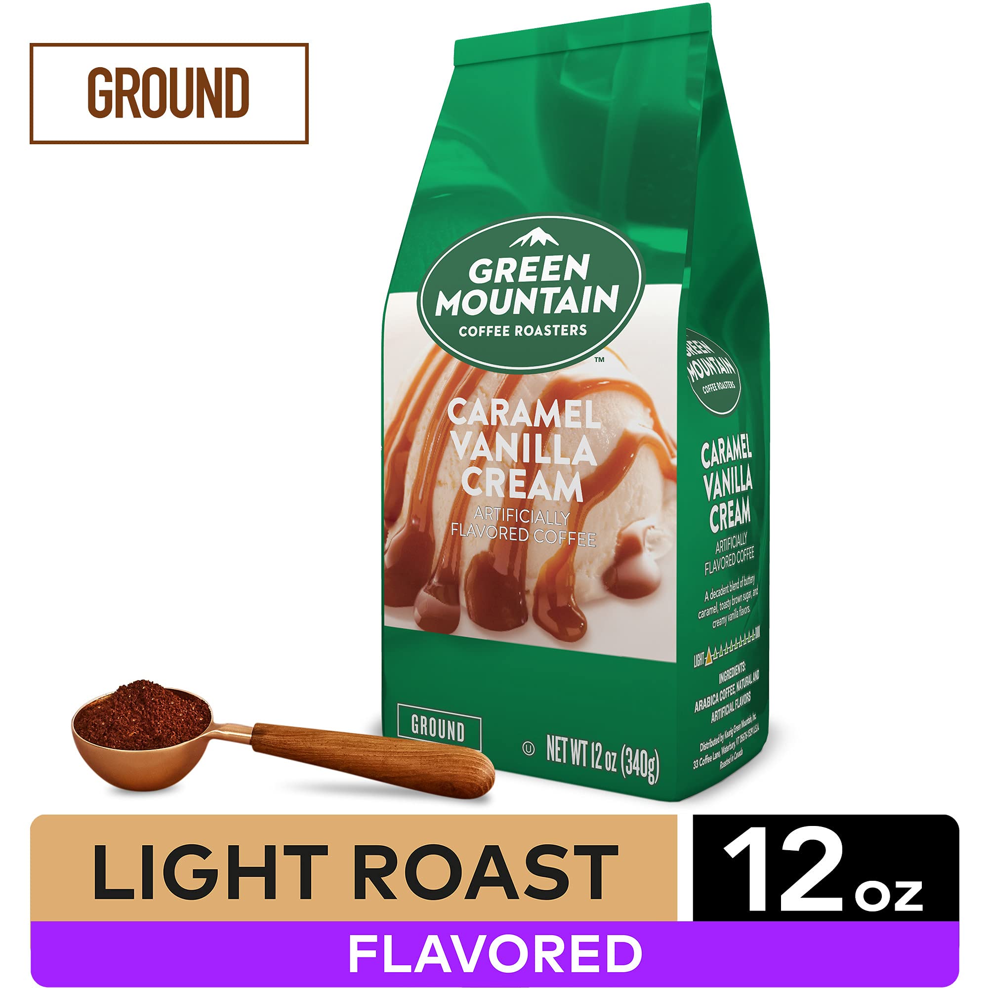 Close-up aroma of Green Mountain Caramel Vanilla Cream enhances your ritual