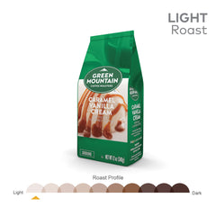 Pour-over brew with Green Mountain Caramel Vanilla Cream for smooth flavor