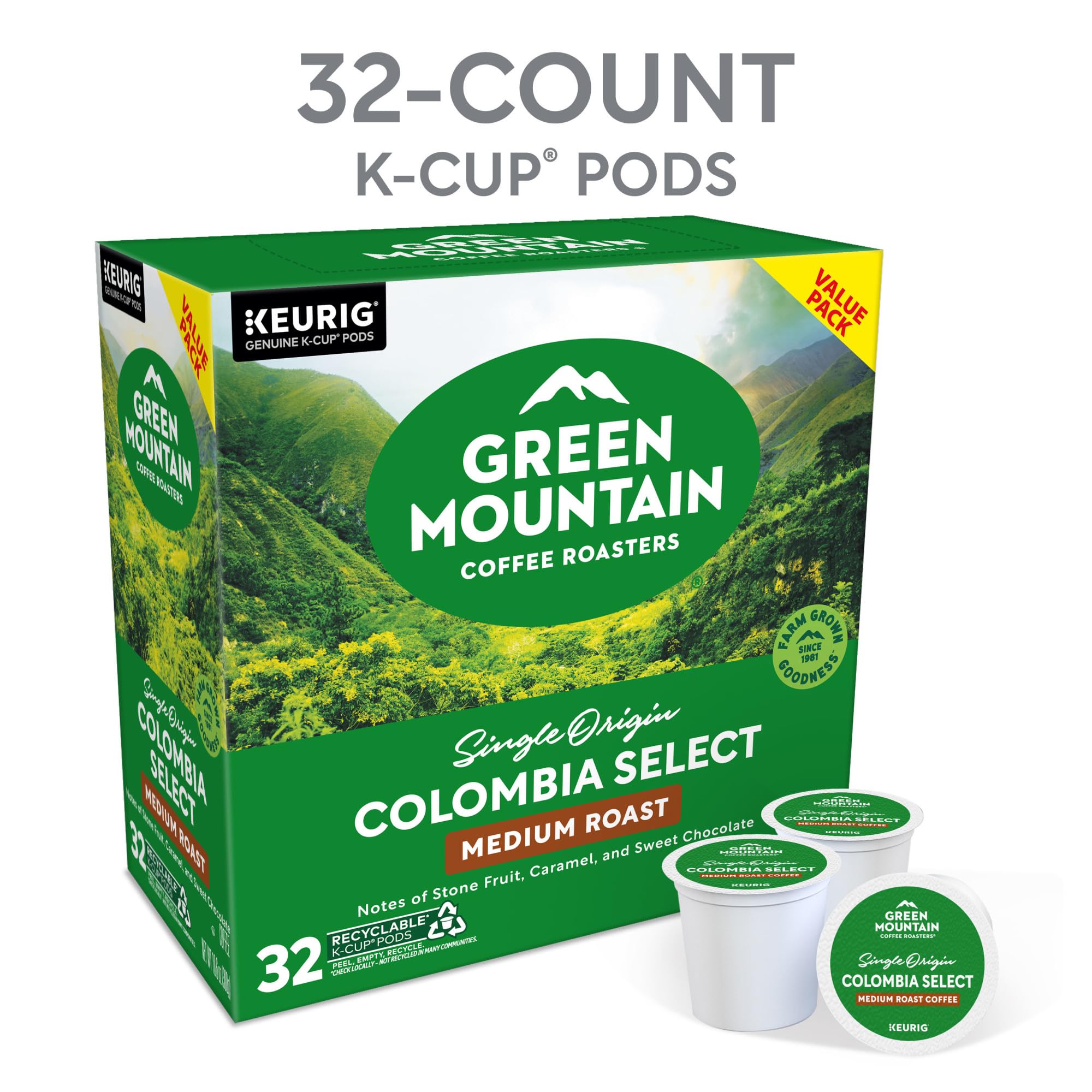 Green Mountain Coffee Roasters Colombia Select Keurig compatibility image, easy brewing with trusted pods