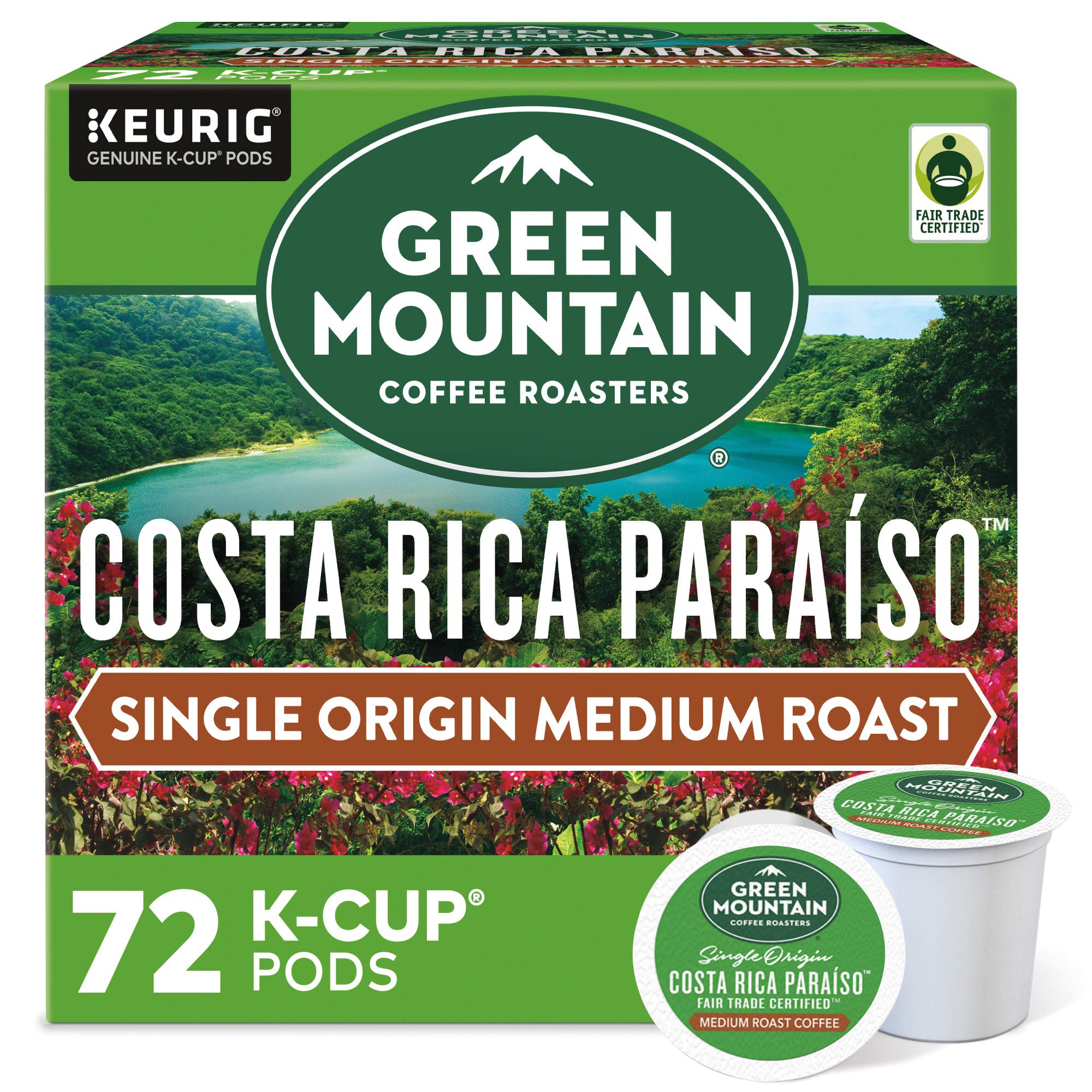 Green Mountain Coffee Roasters Costa Rica Paraiso K-Cup pods for a smooth morning cup