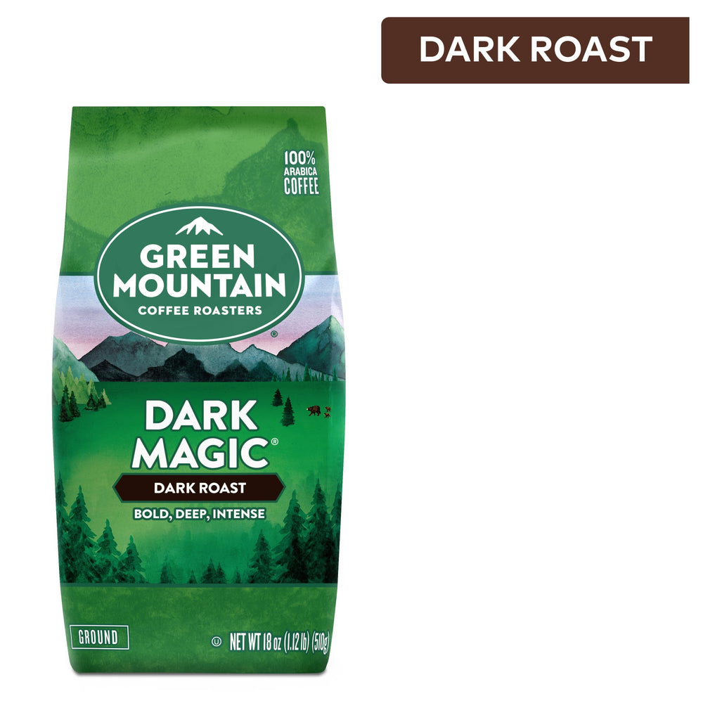 Close-up aroma of Green Mountain Dark Magic hints at cocoa