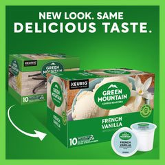 Green Mountain French Vanilla K-Cups pack for convenient on-demand flavor.