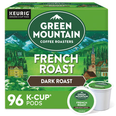 Green Mountain French Roast K-Cup pods deliver bold flavor in every cup.
