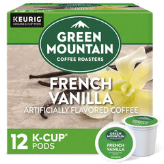 Green Mountain French Vanilla K-Cup pods deliver a rich vanilla aroma for busy mornings.