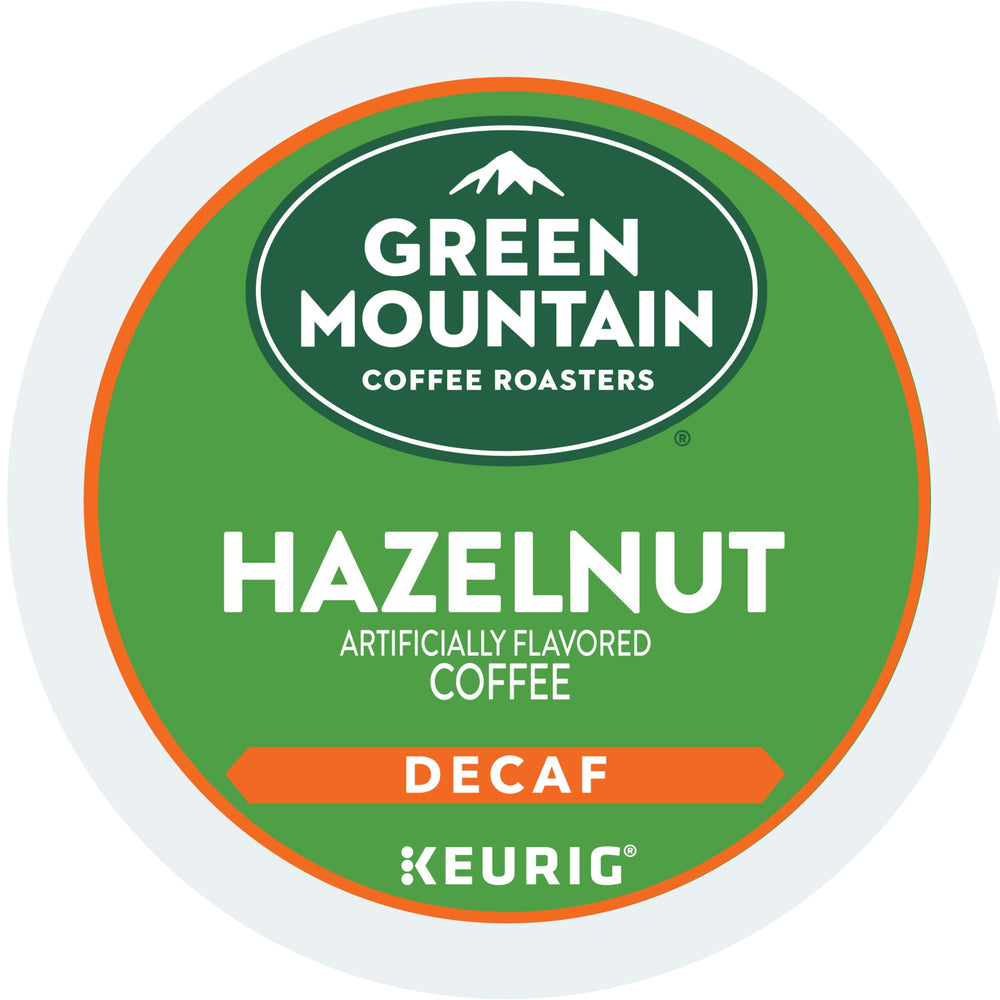 Green Mountain Hazelnut Decaf K-Cup box showing 72-count packaging