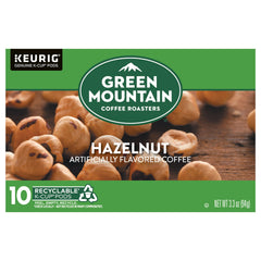 Green Mountain Coffee Roasters hazelnut coffee bag with aromatic richness for mornings.