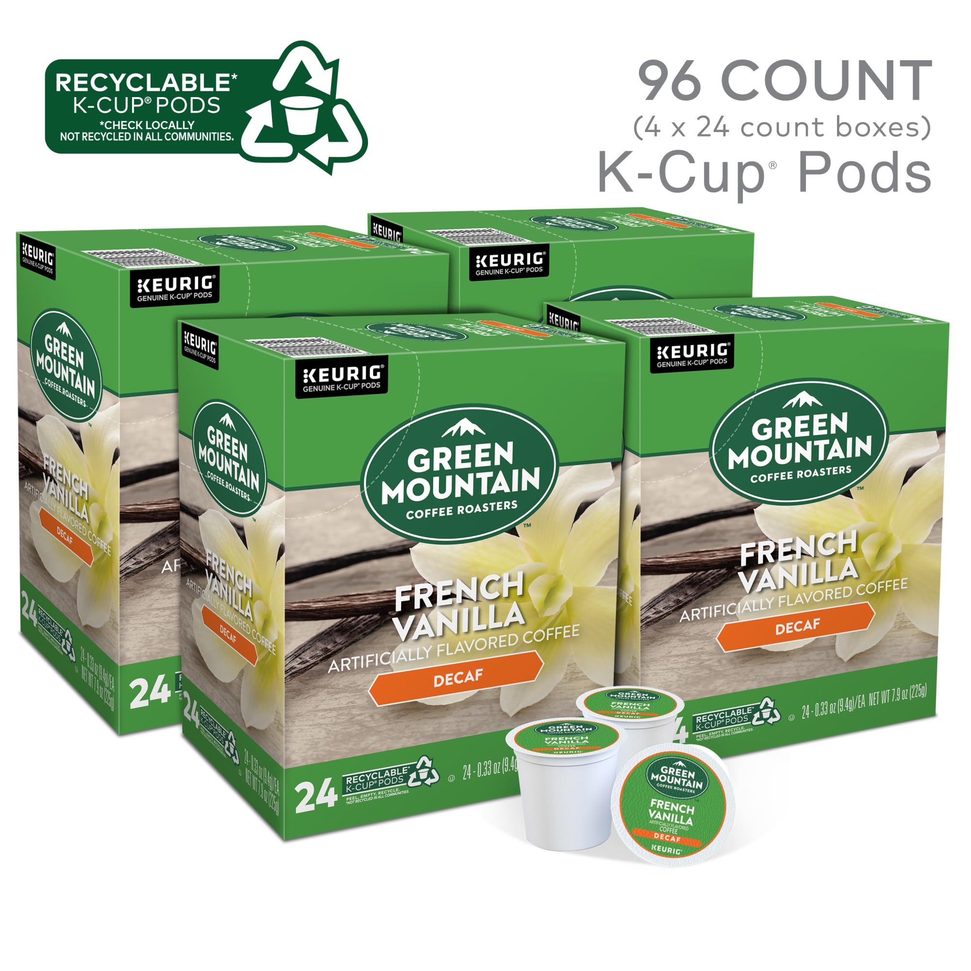 Keurig-compatible Green Mountain pod brewing a consistent cup.