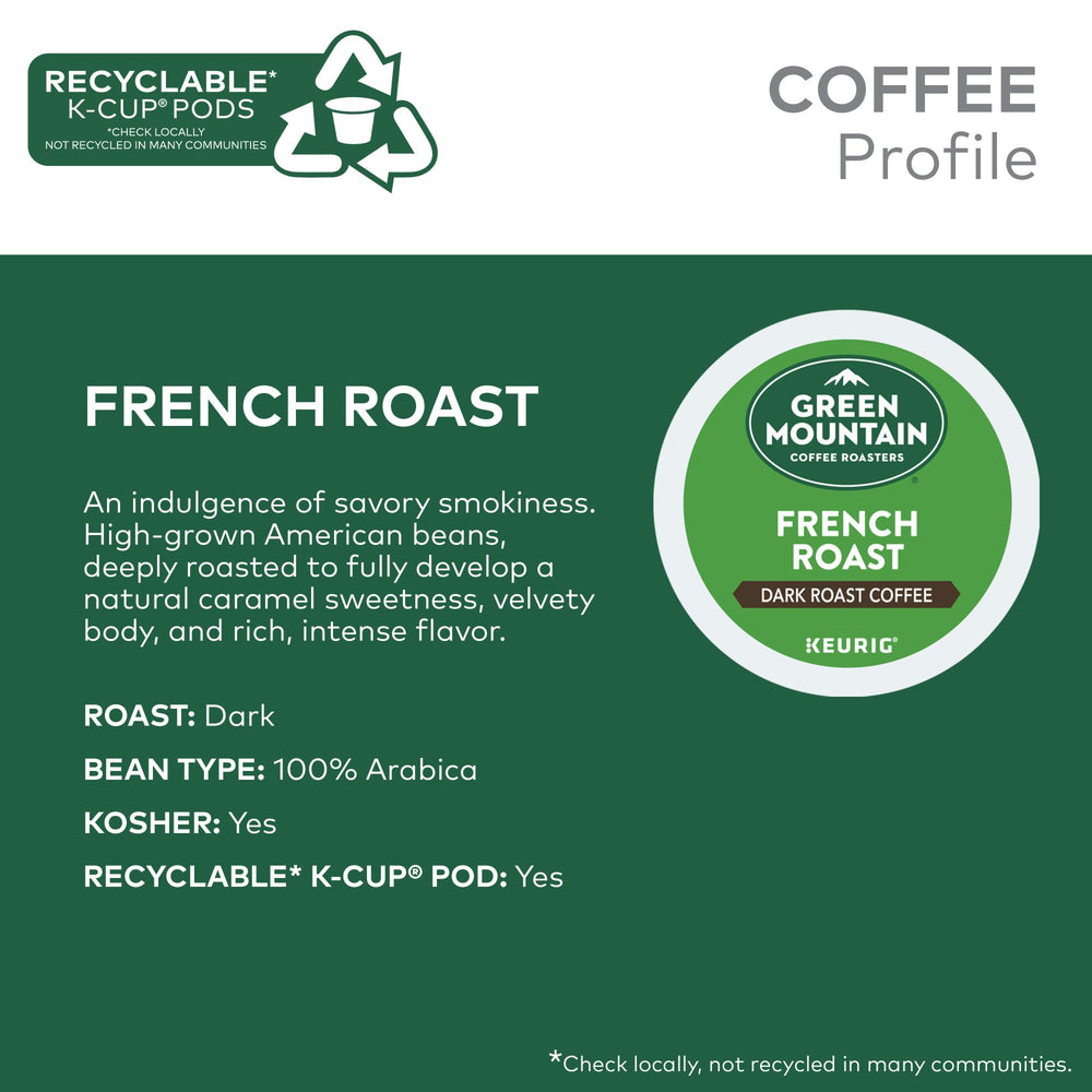 Green Mountain Keurig-compatible K-Cup pods ensure easy, reliable single-serve brewing.