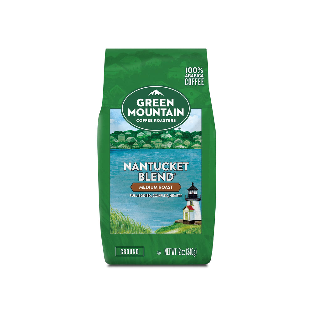 Green Mountain Nantucket Blend brew—rich caramel and chocolate notes enliven your afternoon cup