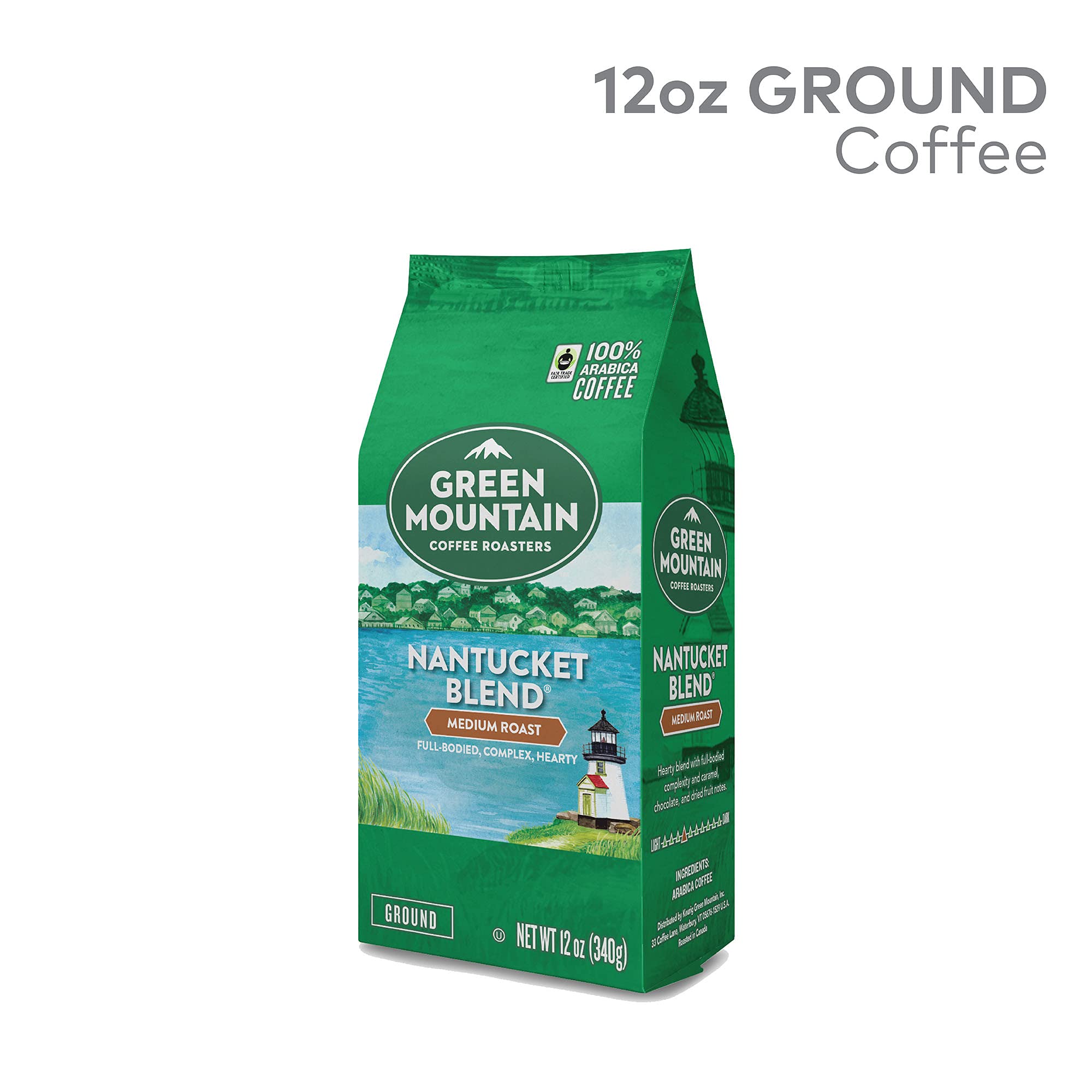 Green Mountain Nantucket Blend cup—sensory warmth with berry-hued origins and smoky French Roast accents