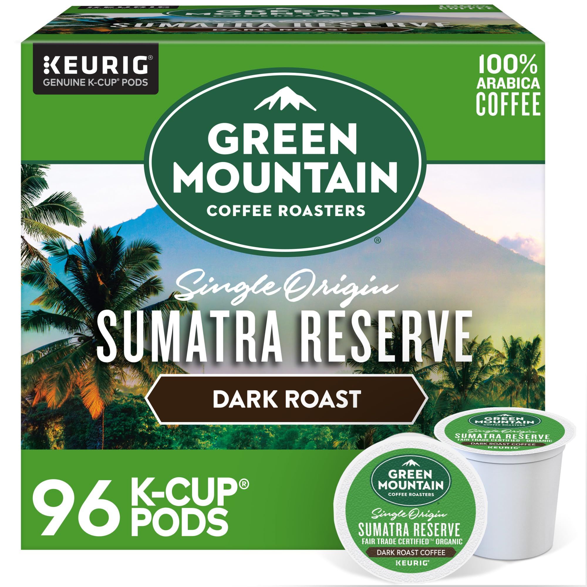 Green Mountain Coffee Roasters Sumatra Reserve K-Cup pod for a rich morning brew
