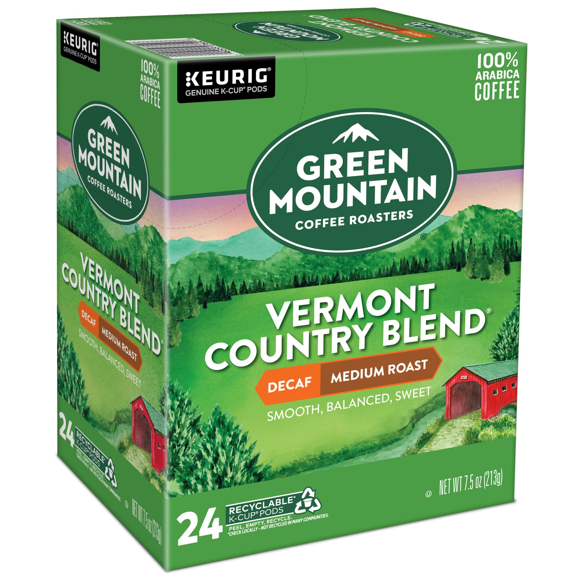 Aromas of toasted sweetness from Green Mountain Vermont Country Blend Decaf.