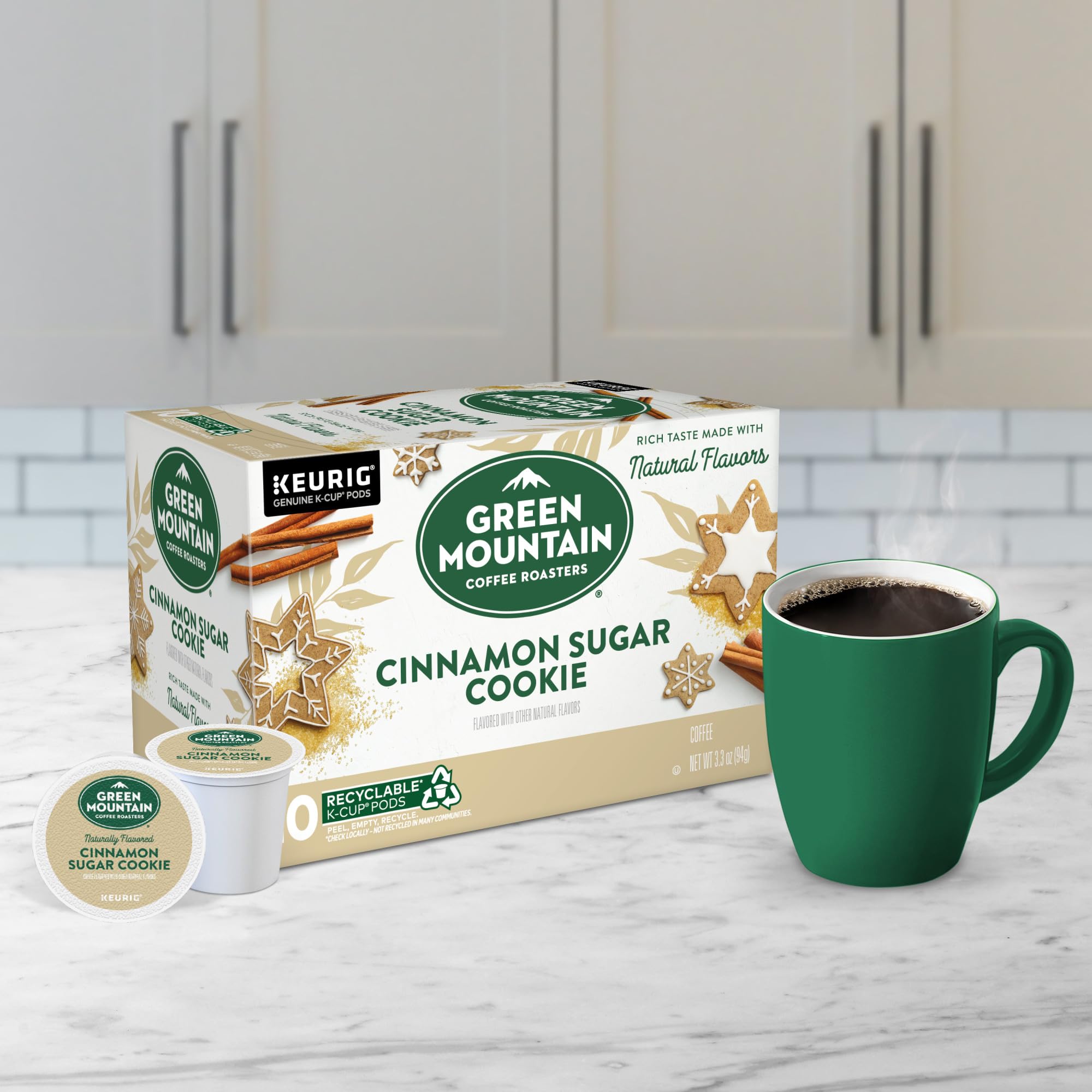 Green Mountain winter warmth cup evokes cozy moments.