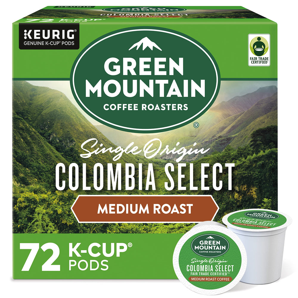 Green Mountain Colombia Select packaging for quick, consistent brews.