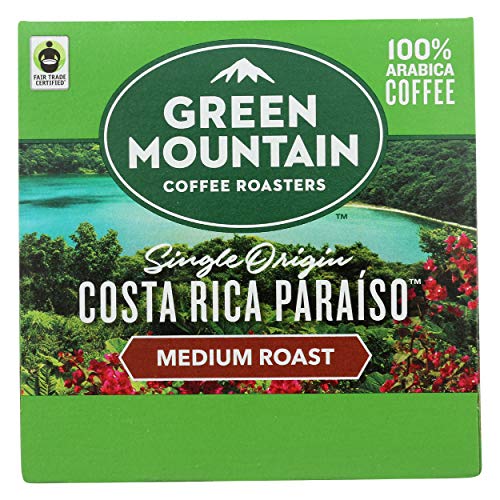 Green Mountain Costa Rica Paraiso K-Cup in use with a single-serve brewer for quick cups.