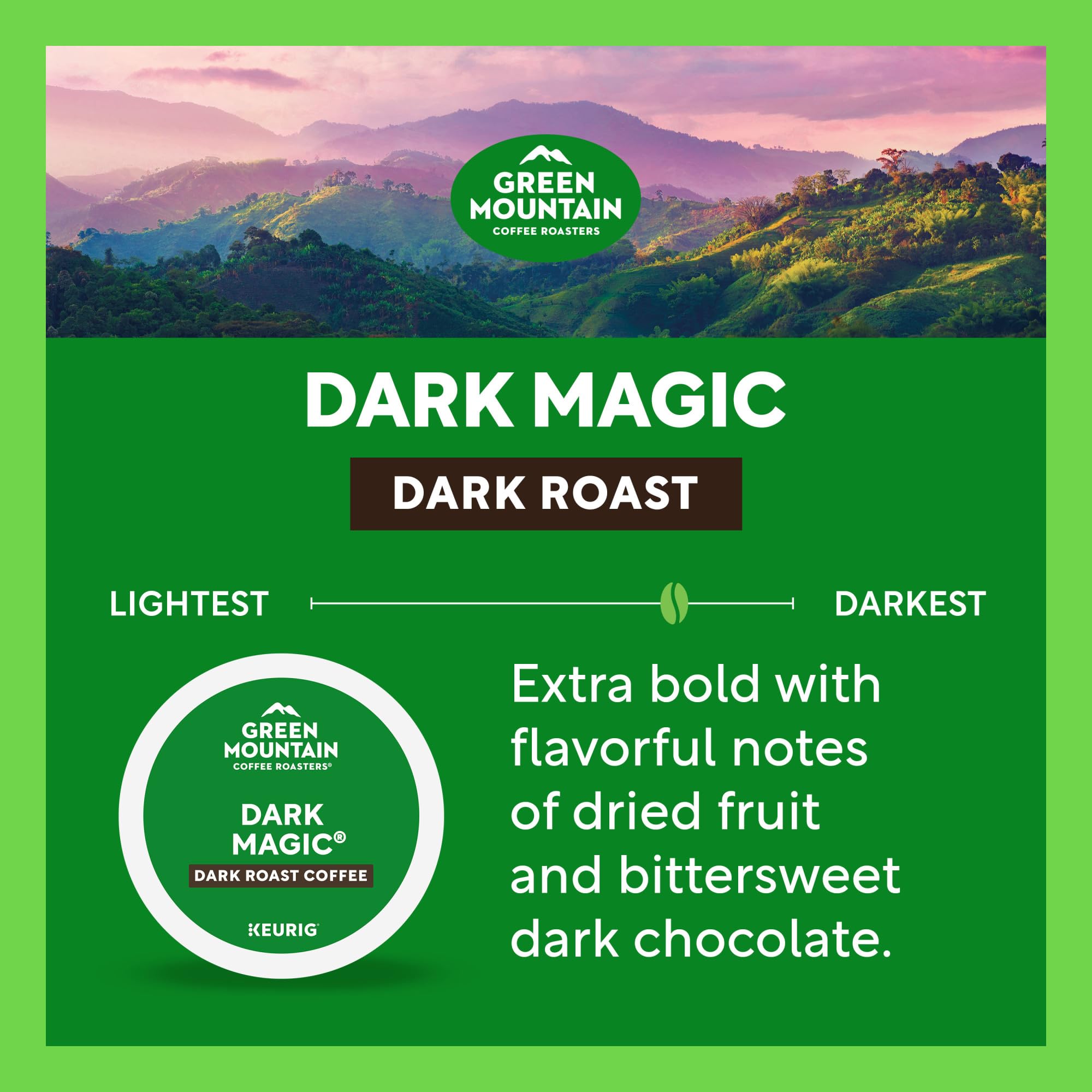 Dark roast single-serve pod on counter for quick mornings