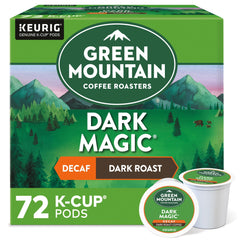 Green Mountain Coffee Roasters Dark Magic Decaf pod ready for a bold cup