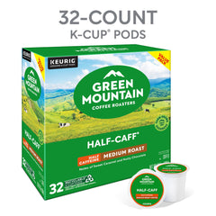 Green Mountain Half Caff Keurig brew in action.