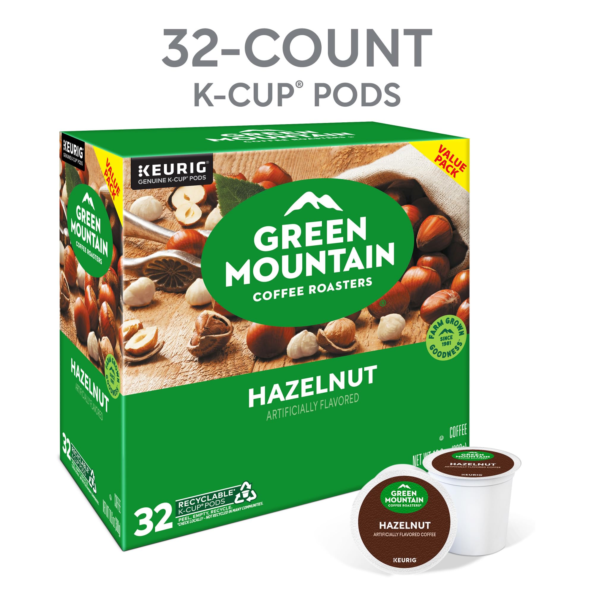 Hazelnut aroma rising from Green Mountain coffee invites a comforting pause.