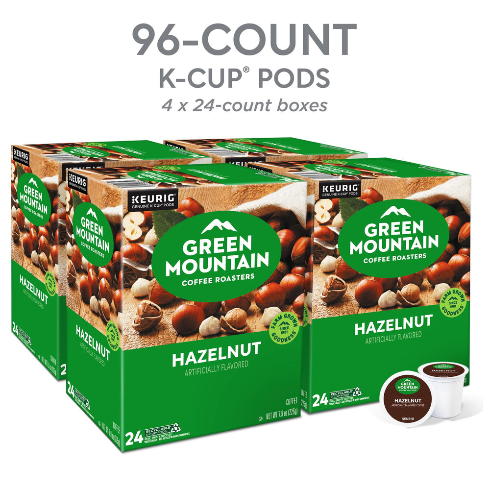 Green Mountain Hazelnut K-Cup closeup highlighting its rich aroma.