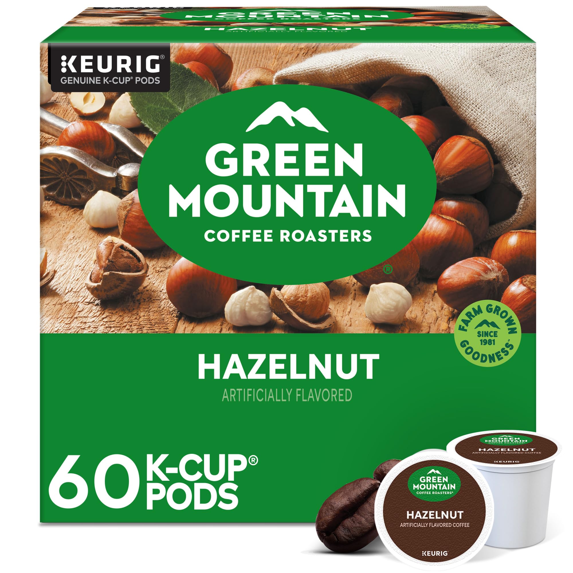 Green Mountain Hazelnut K-Cup pod ready for a quick, flavorful morning