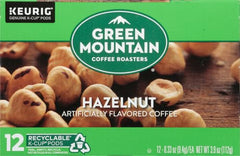 Green Mountain Hazelnut K-Cup pour reveals a warm, inviting cup of coffee.