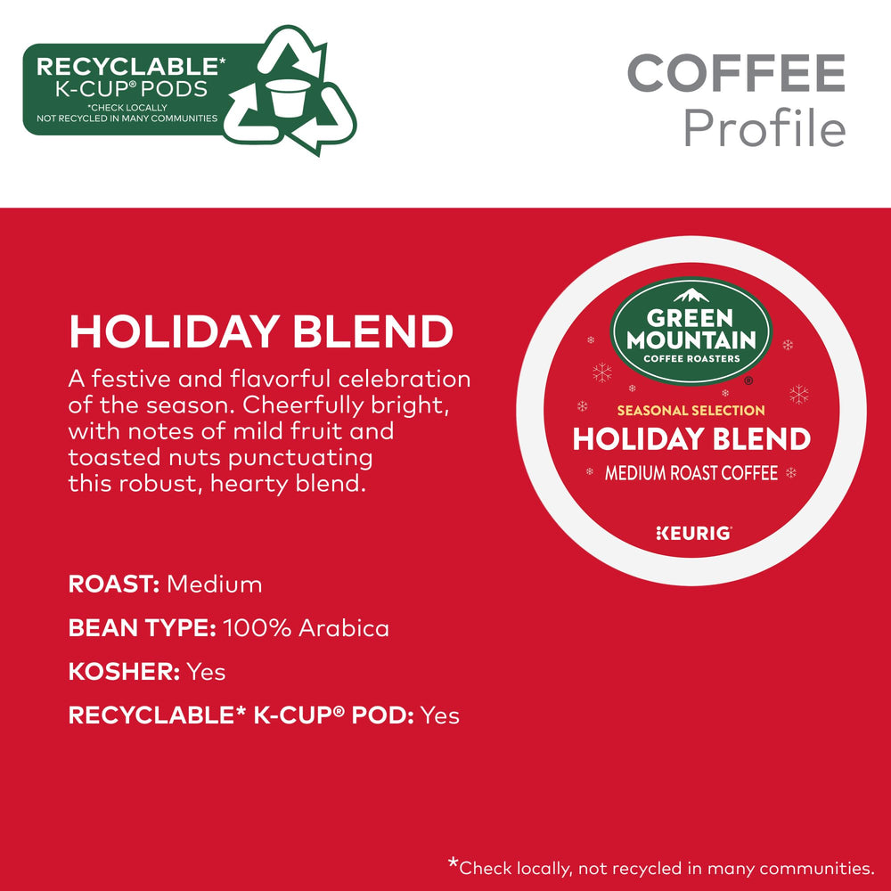 Green Mountain Holiday Blend cup steaming to evoke morning ritual.