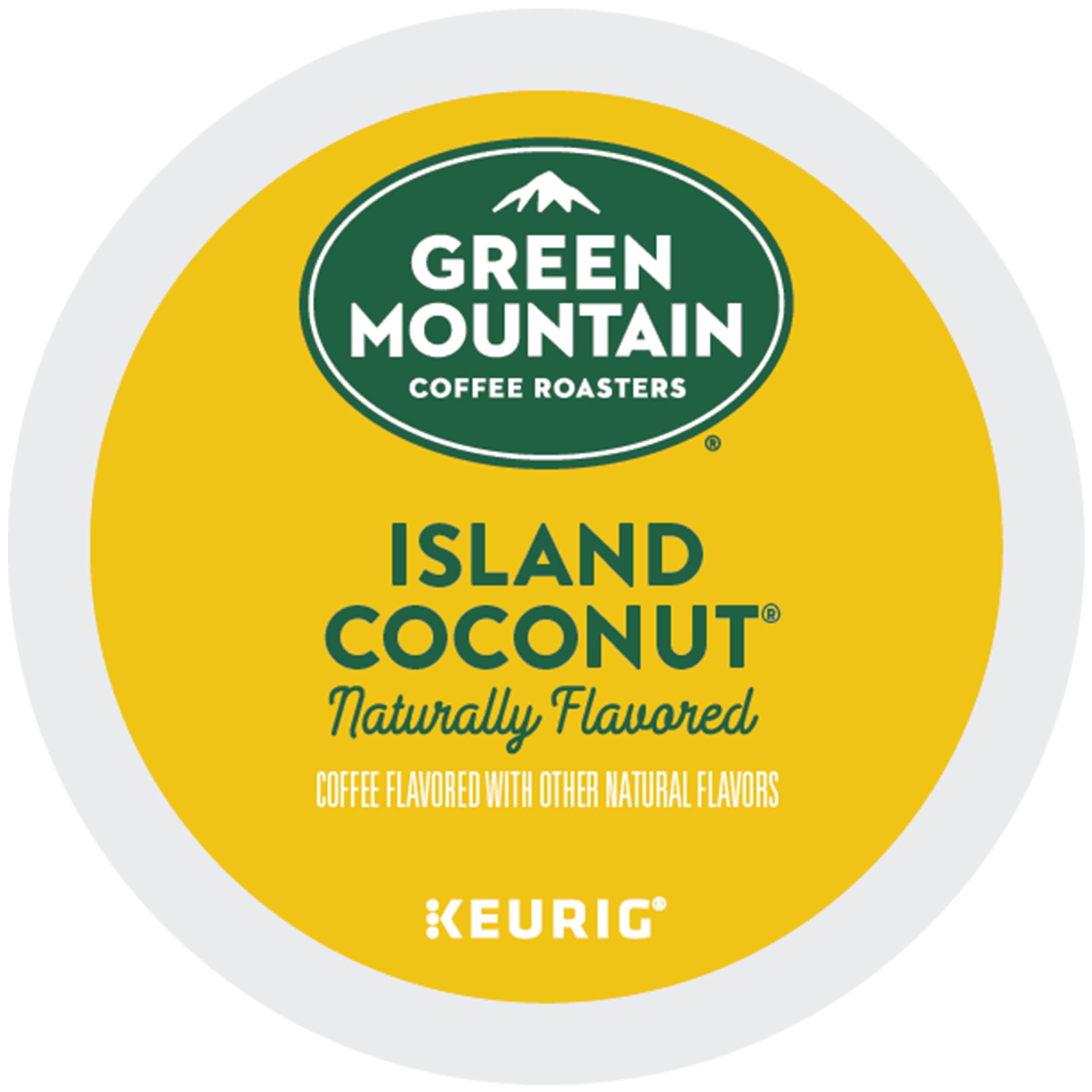 Green Mountain Island Coconut K-Cups ready for Keurig brewing