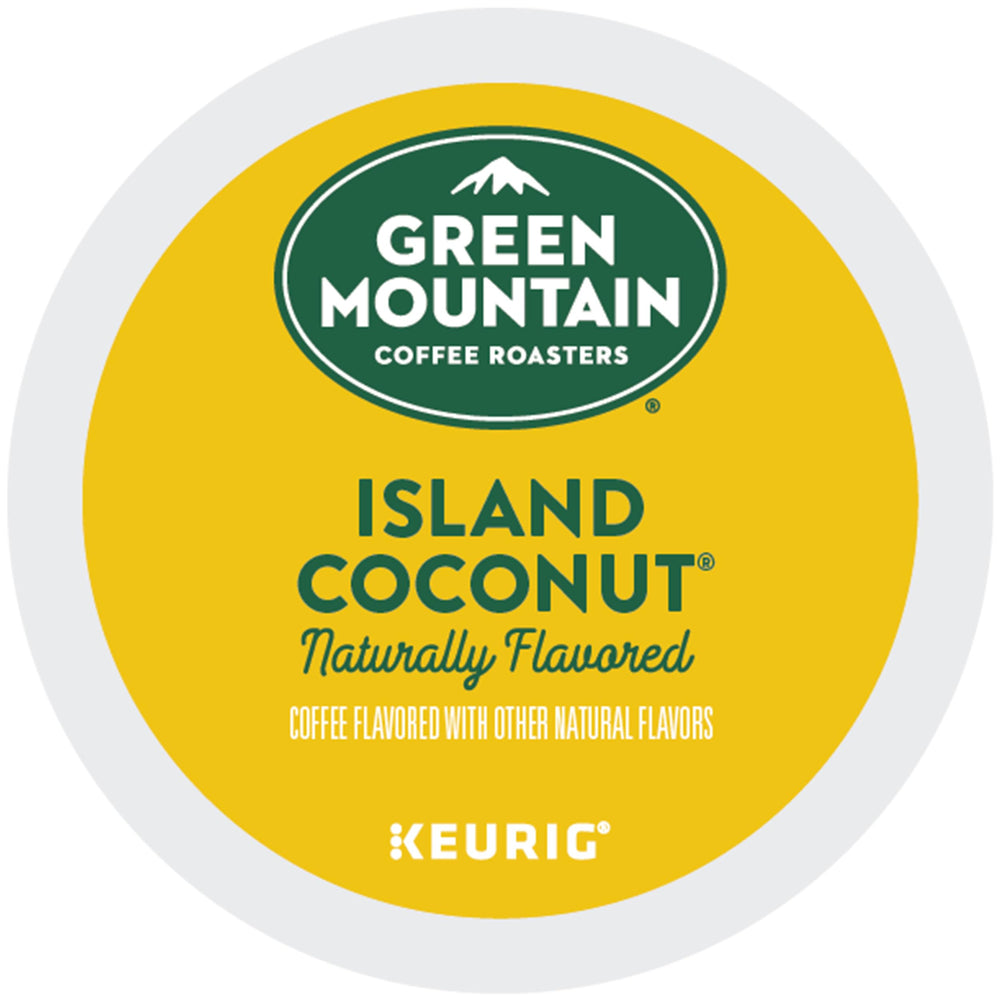 Green Mountain Island Coconut K-Cups ready for Keurig brewing