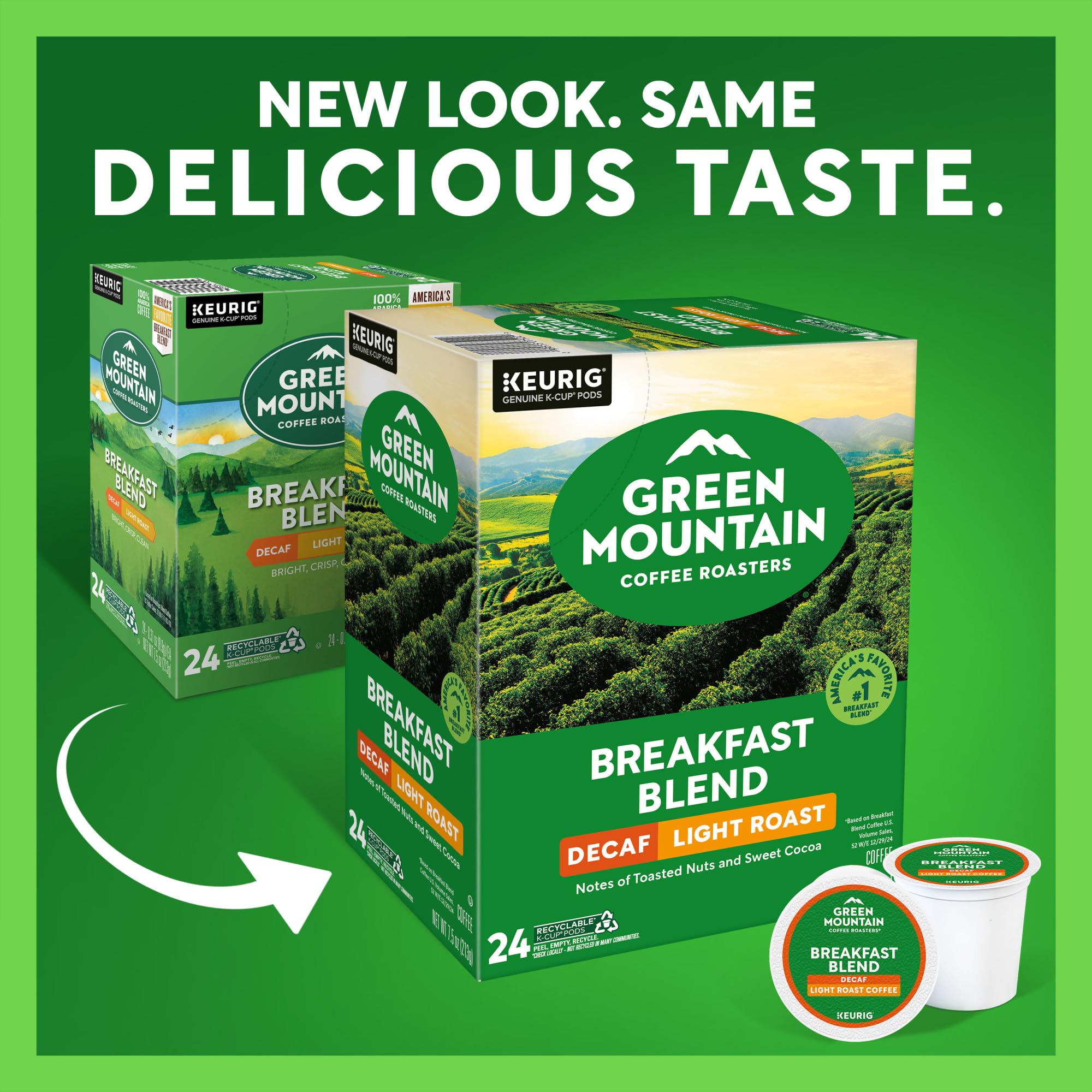 Green Mountain Keurig-compatible K-Cup pods brew quickly and reliably