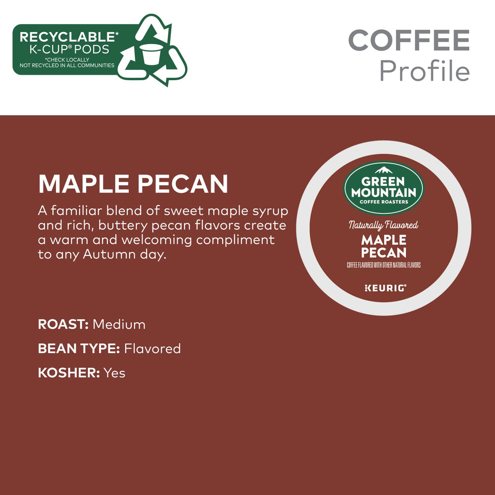 Green Mountain maple-pecan coffee enhances breakfast moments.