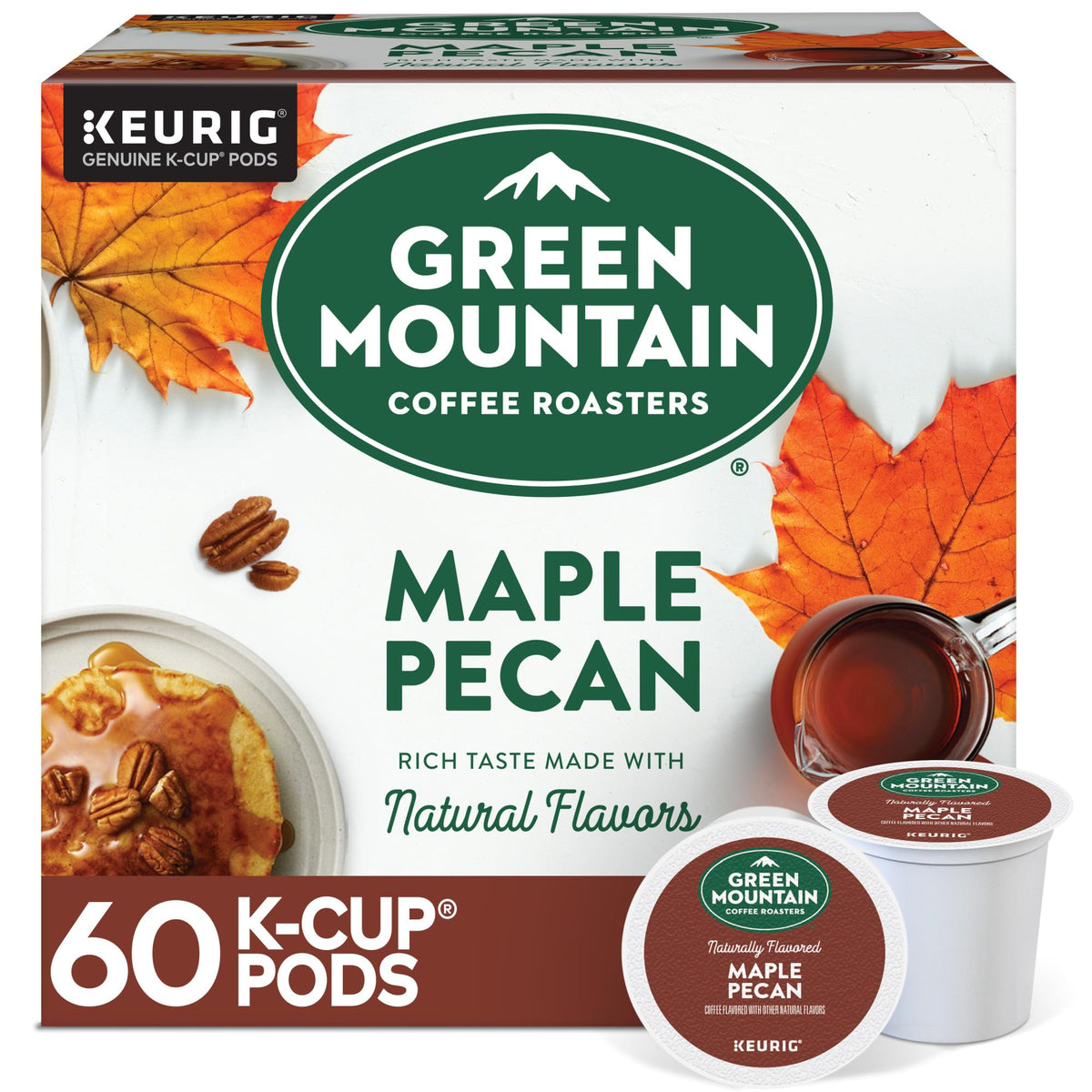 Green Mountain Maple Pecan K-Cup pod for a cozy autumn morning.