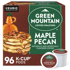 Green Mountain Maple Pecan pods in packaging ready for a fresh brew