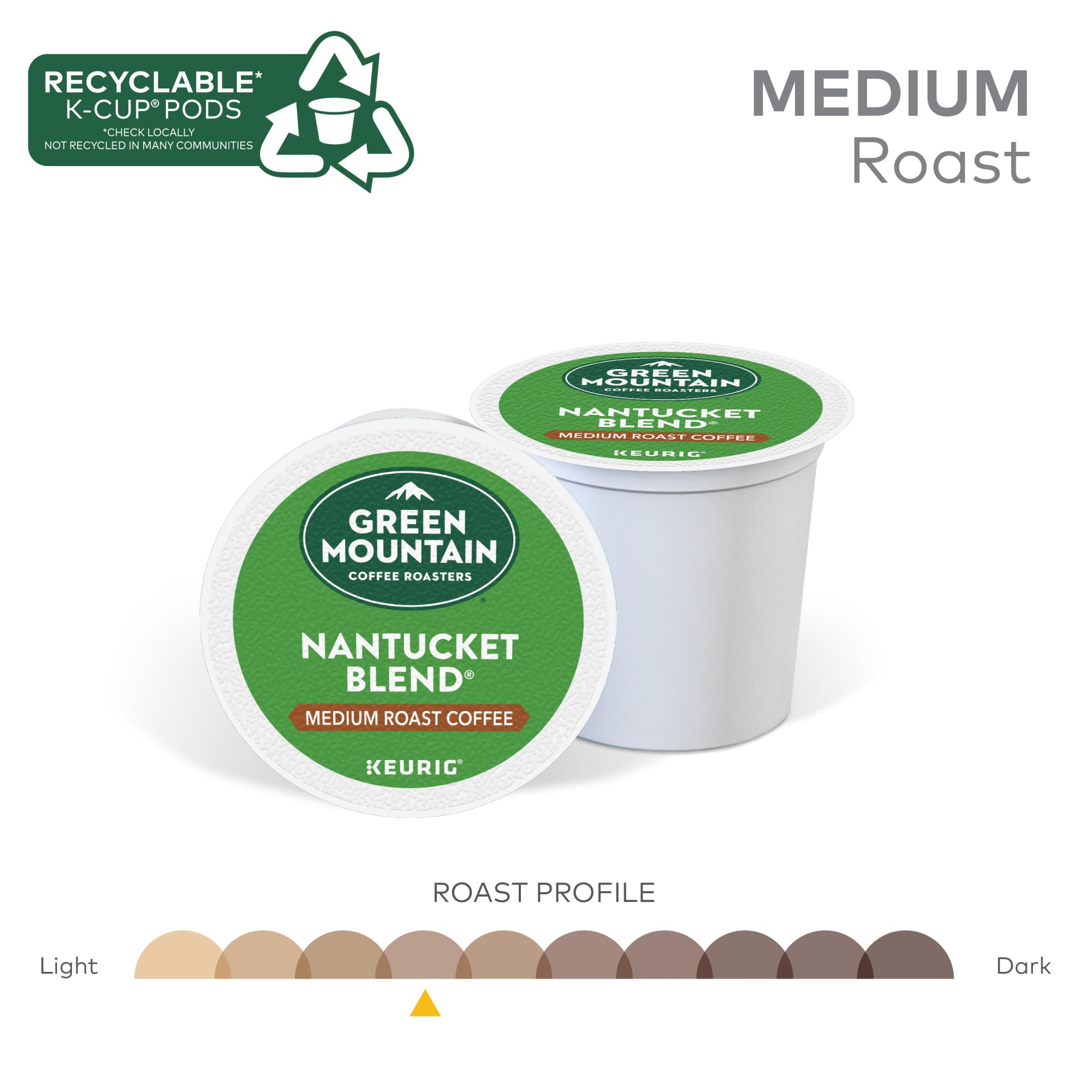 Green Mountain Nantucket Blend aroma-focused image emphasizing premium sourcing