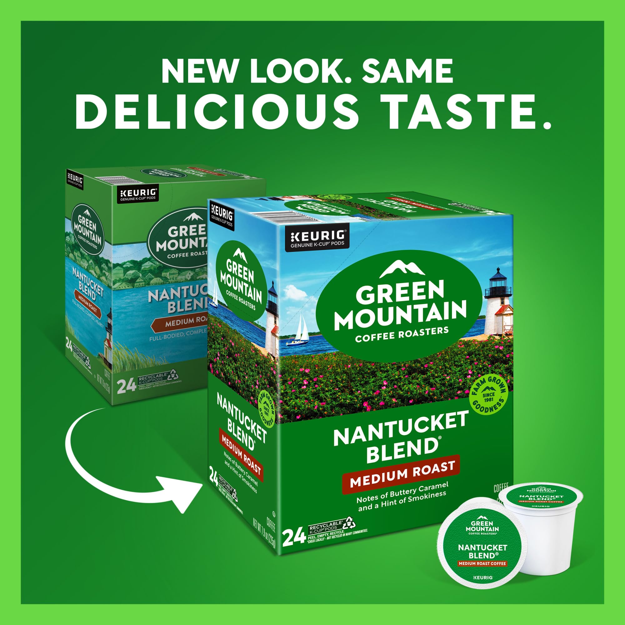Pouring Nantucket Blend from a Keurig shows balanced flavor