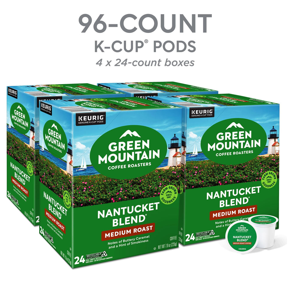 Nantucket Blend packaging on display for easy single-serve coffee
