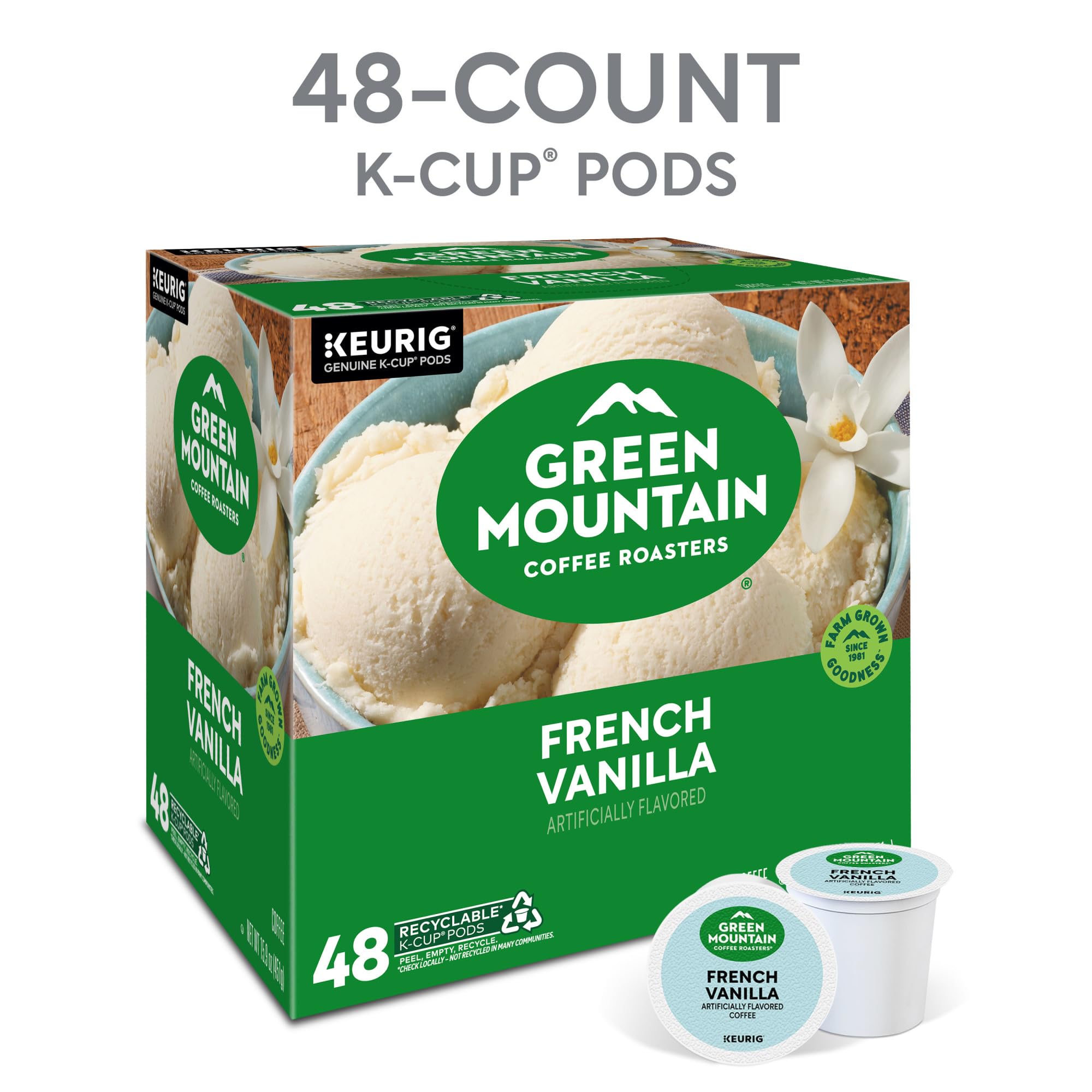 Orthodox Union Kosher certified Green Mountain coffee pods.