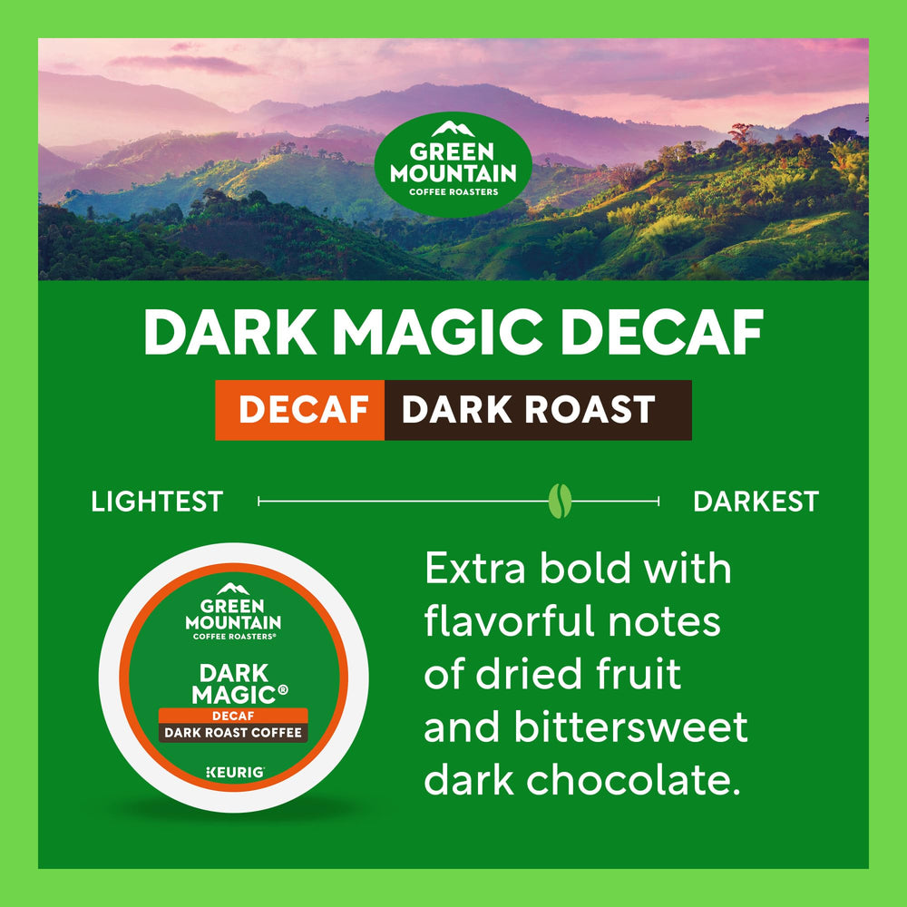 Orthodox Union Kosher label on Green Mountain Dark Magic Decaf.