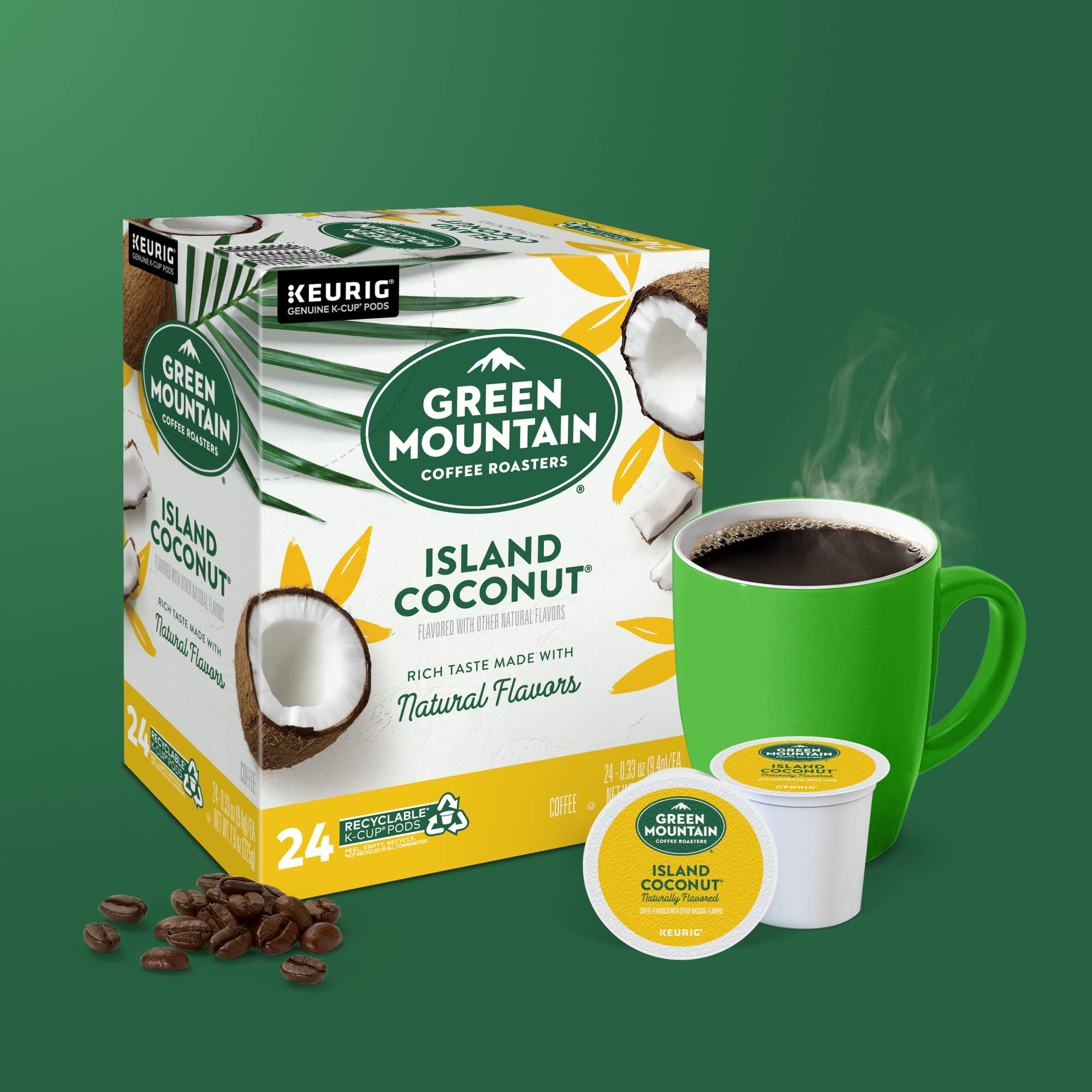 Recyclable K-Cup pods support eco-friendly routines.