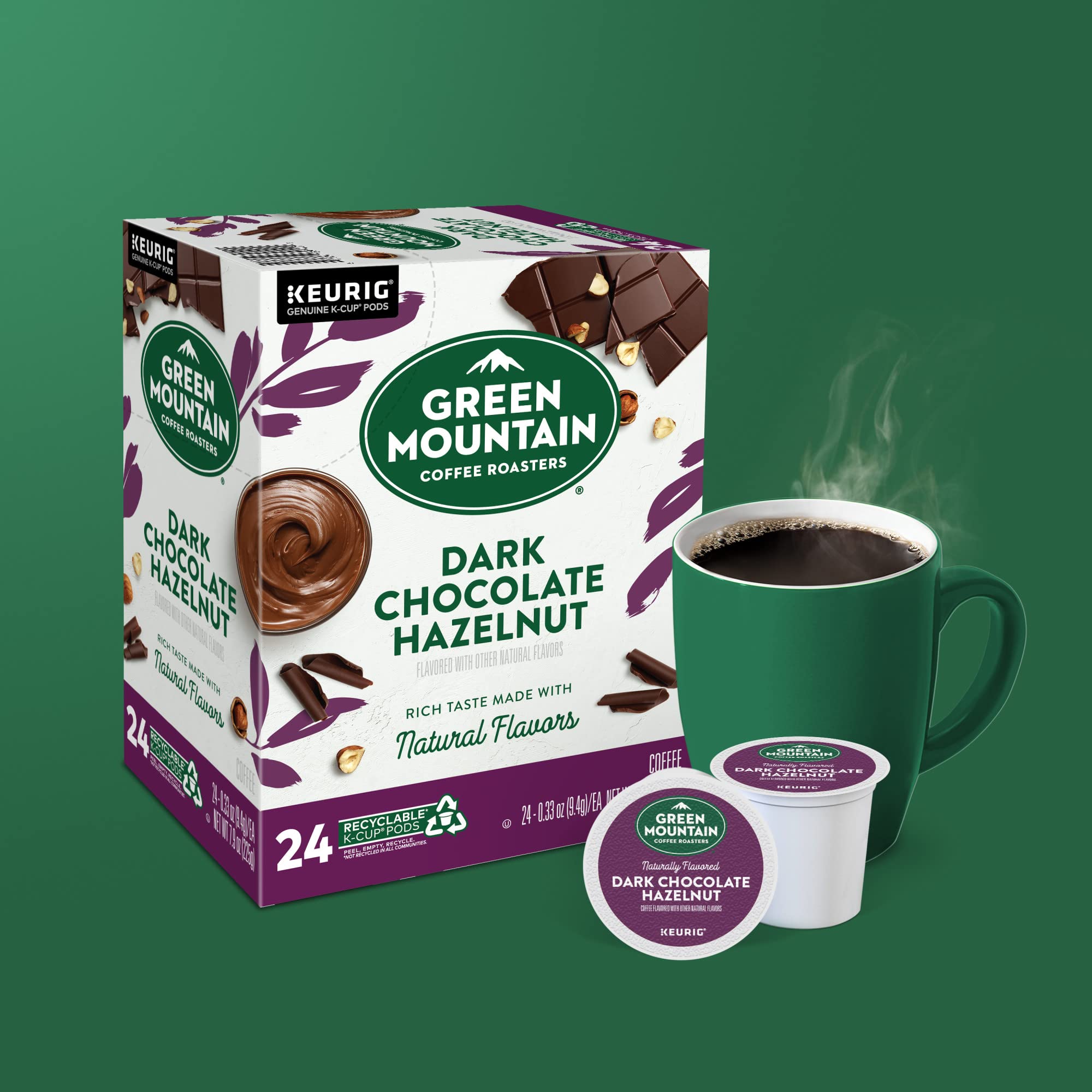 Sustainability label on Green Mountain coffee packaging