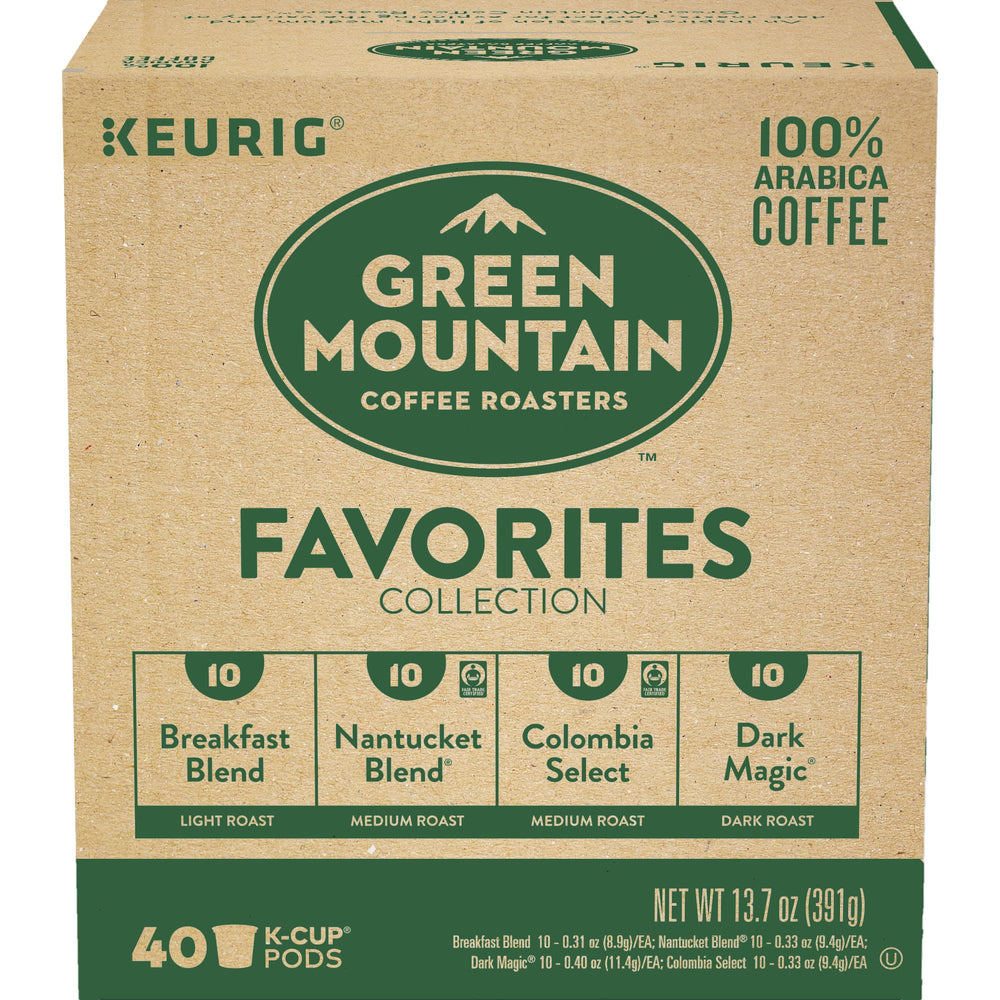 Green Mountain Variety Pack K-Cup pod collection for tasting several roasts.