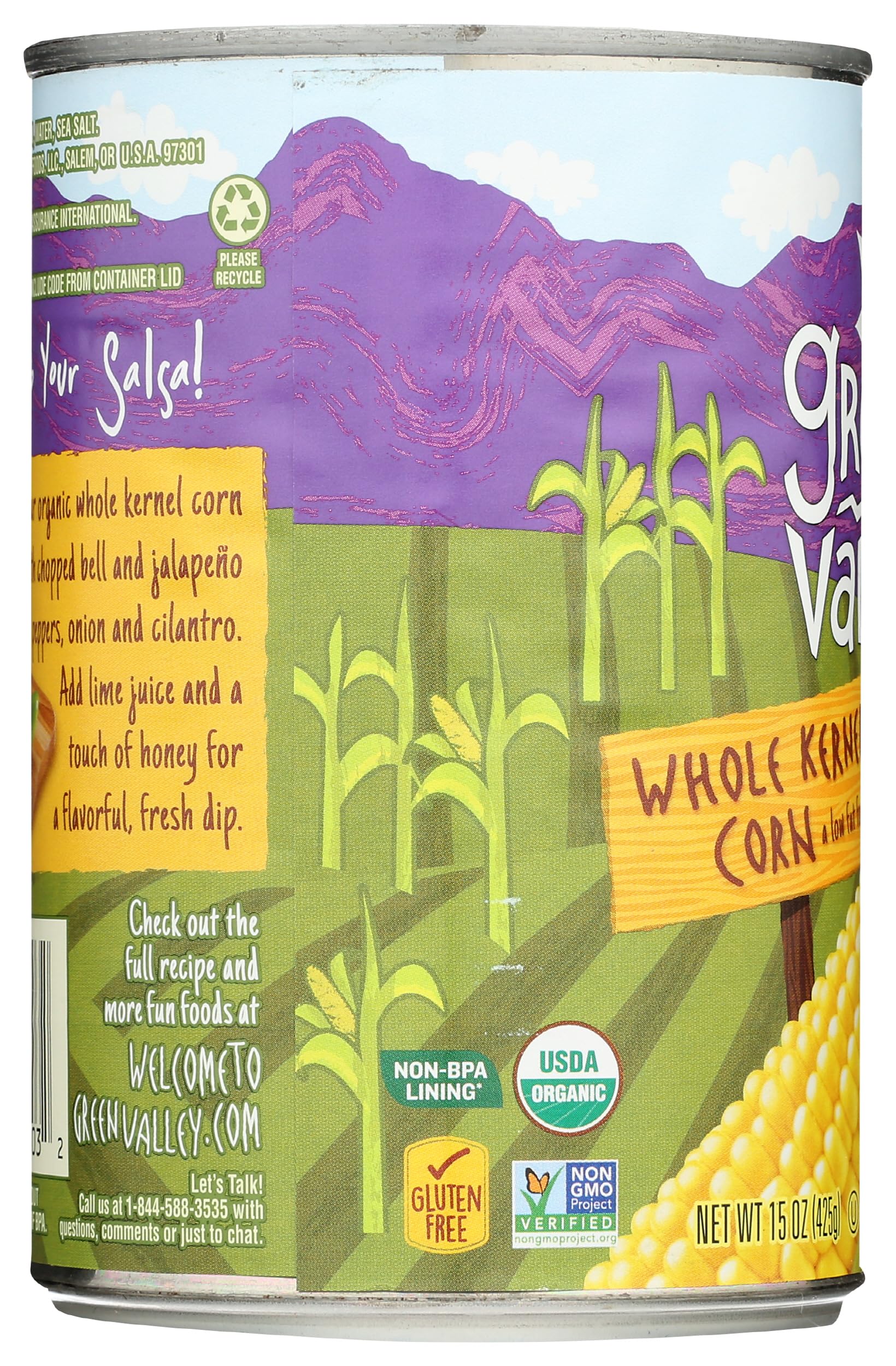 Green Valley Organic corn sizzling in a skillet with butter.